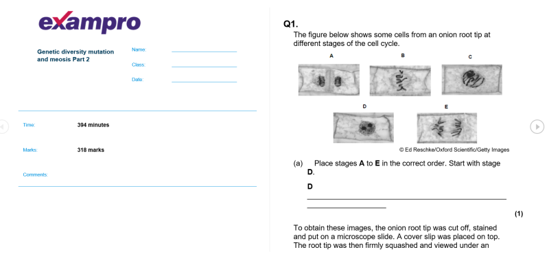 AQA A-Level Topic Tests (Exampro)