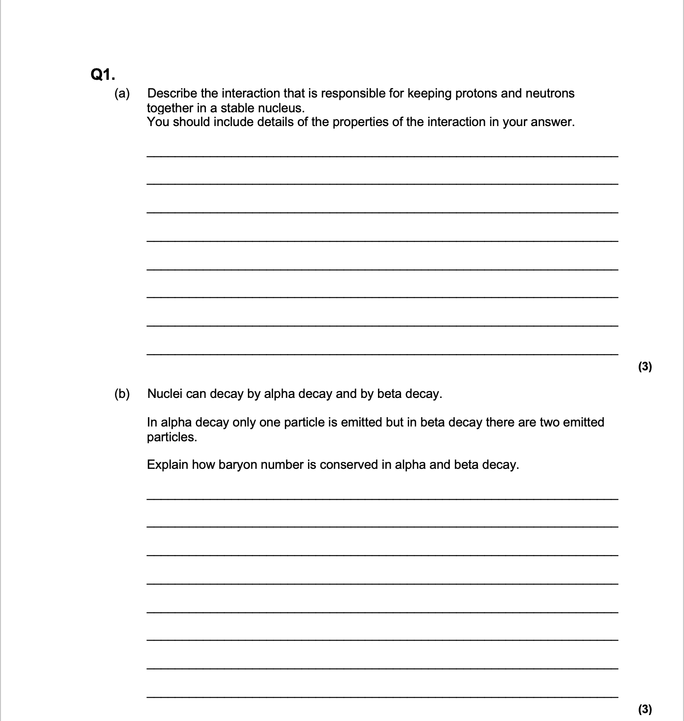 AQA A-Level Physics Question Bank