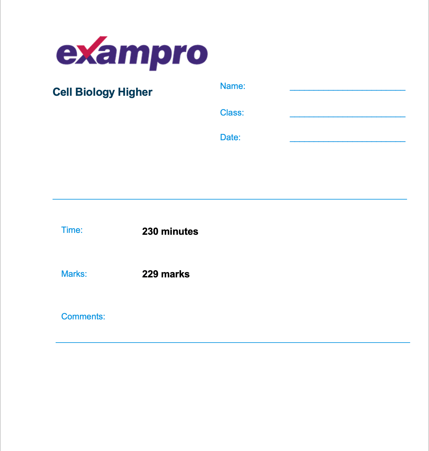 AQA GCSE Biology Question Bank