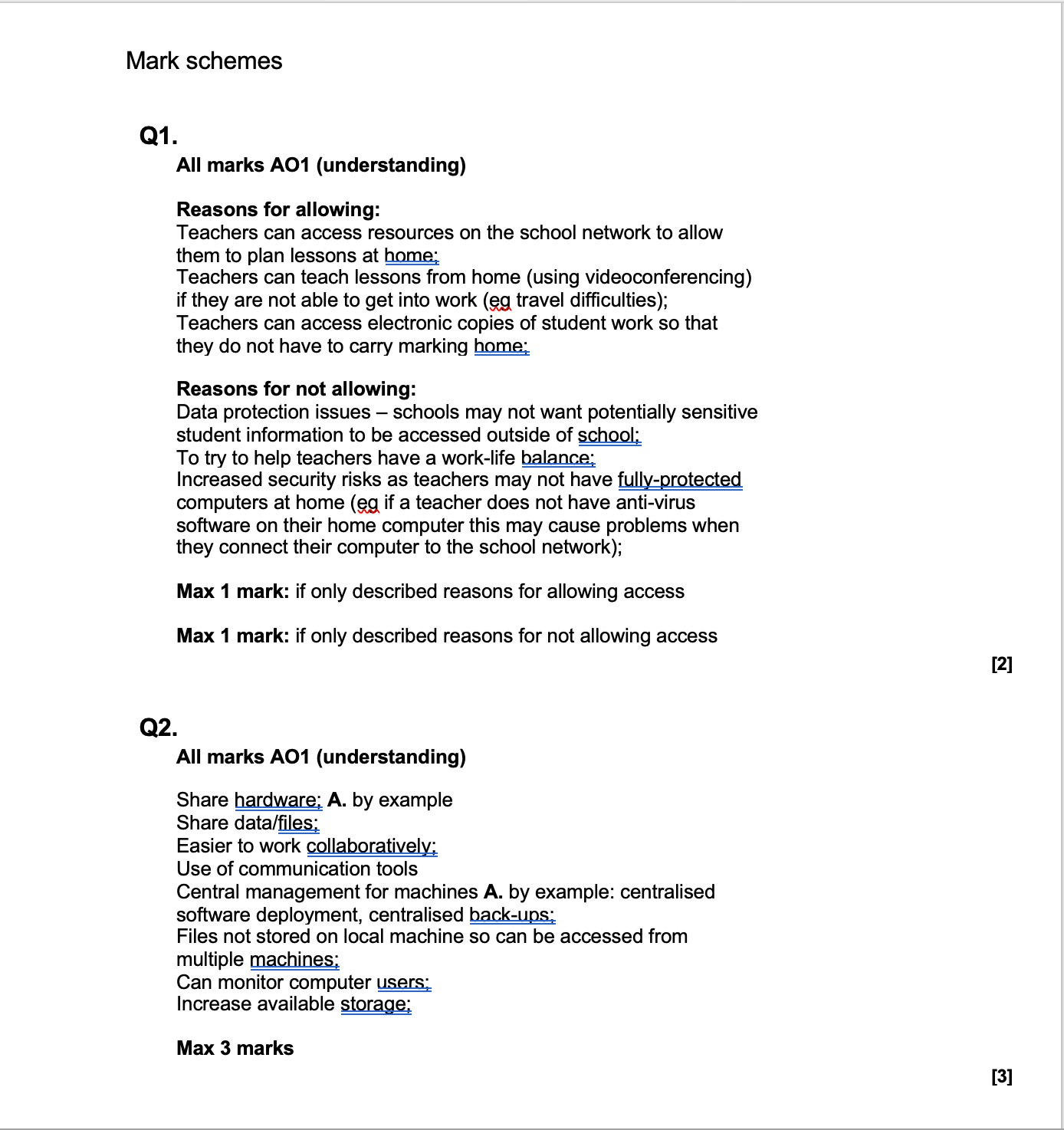 AQA GCSE Computer Science Question Bank