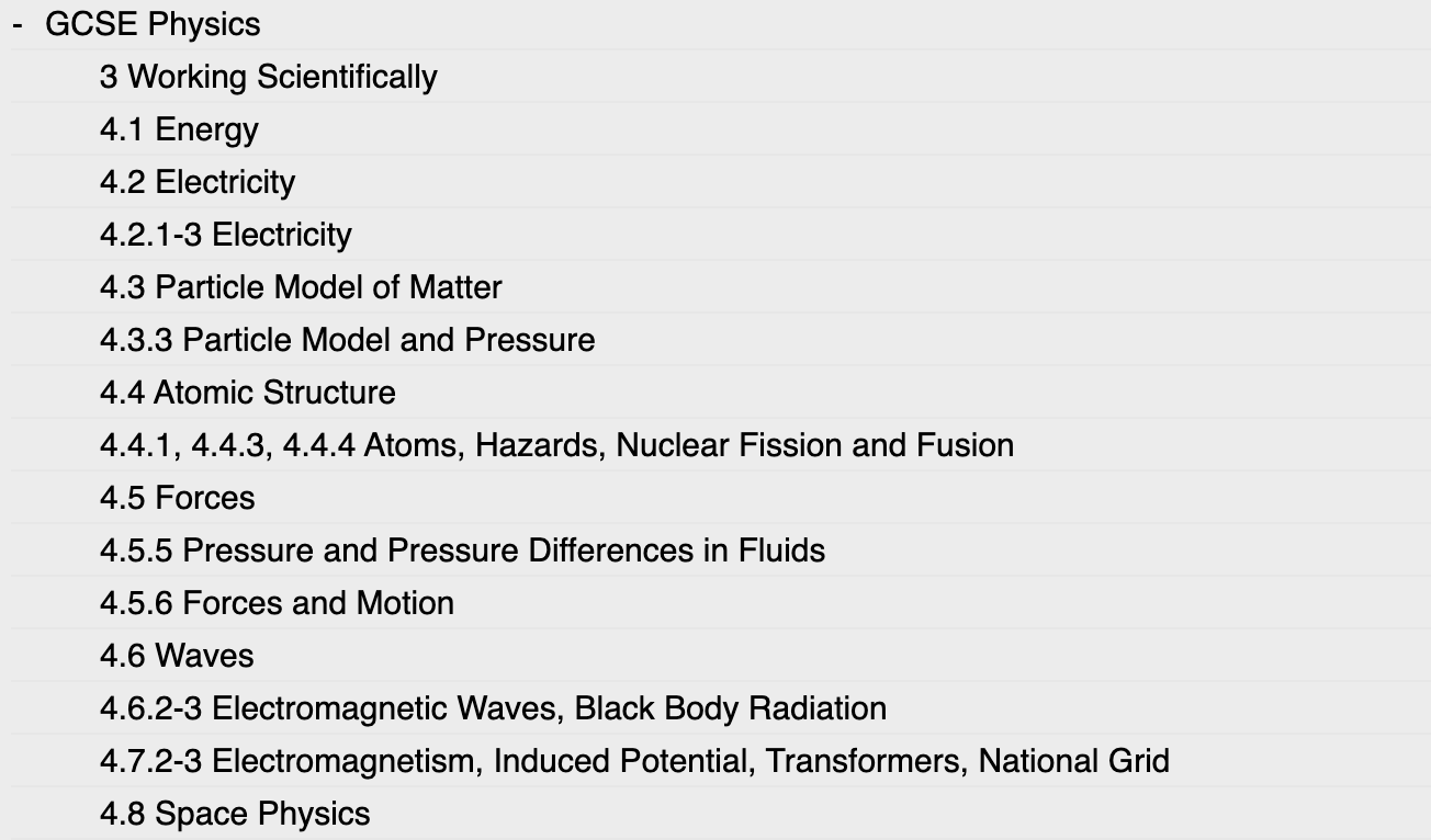 AQA GCSE Physics Anki Flashcards