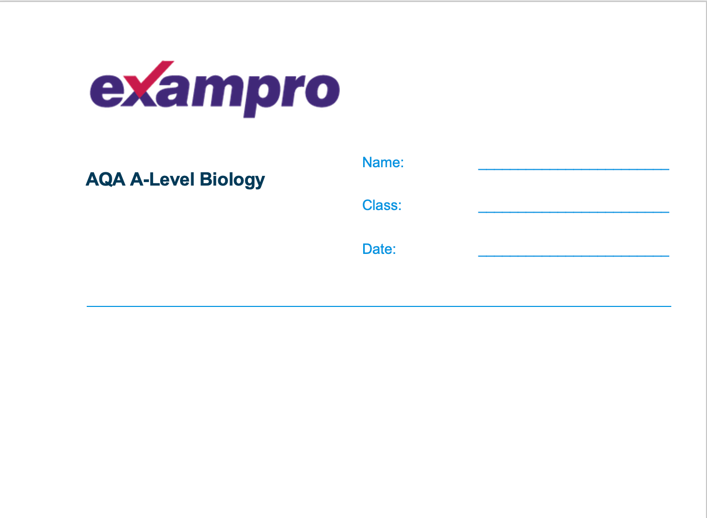 AQA A-Level Biology Question Bank